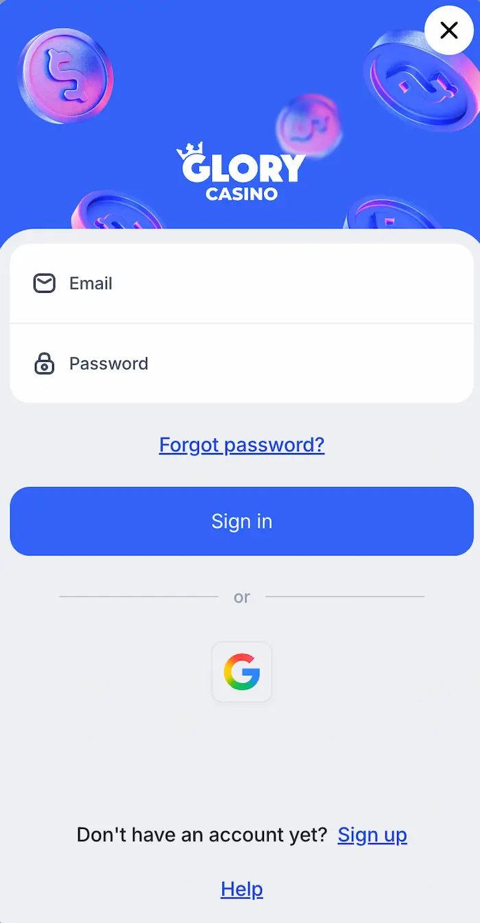 Glory Casino login